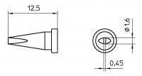 Weller LT ASL Soldering tip chisel flat