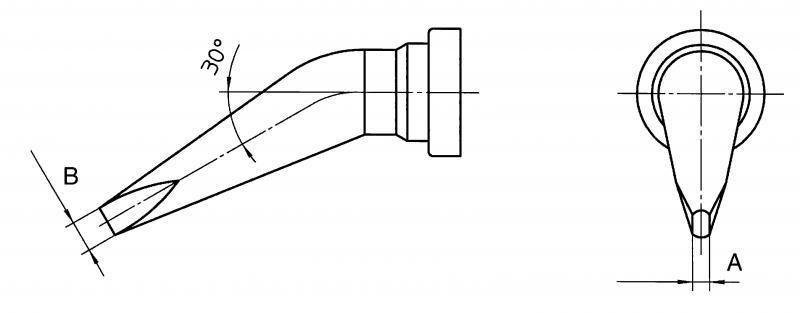 Weller LT BX Soldering tip chisel bent