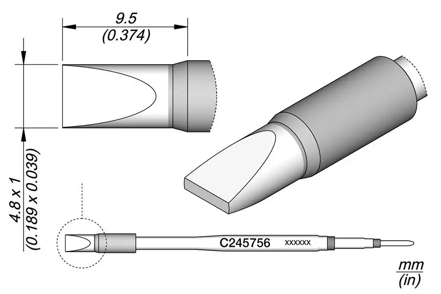 JBC C245-756 Chisel Cartridge