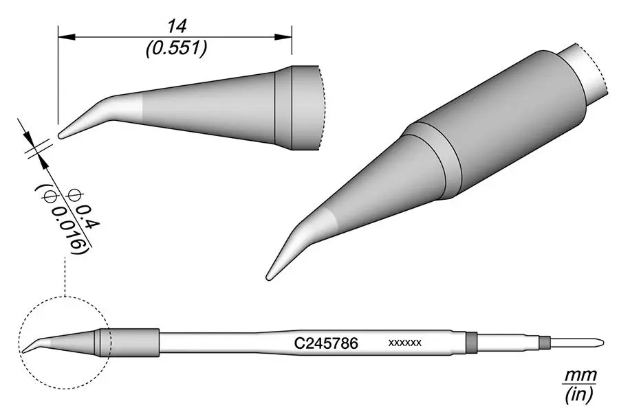 JBC C245-786 Conical Bent Cartridge