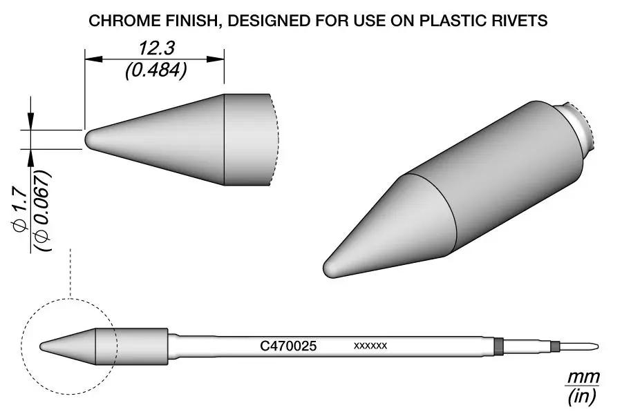 JBC C470-025 Heat Staking Cartridge