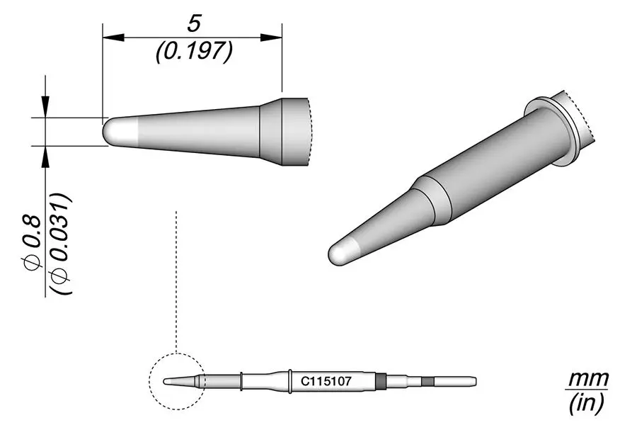 JBC C115-107 Conical Cartridge