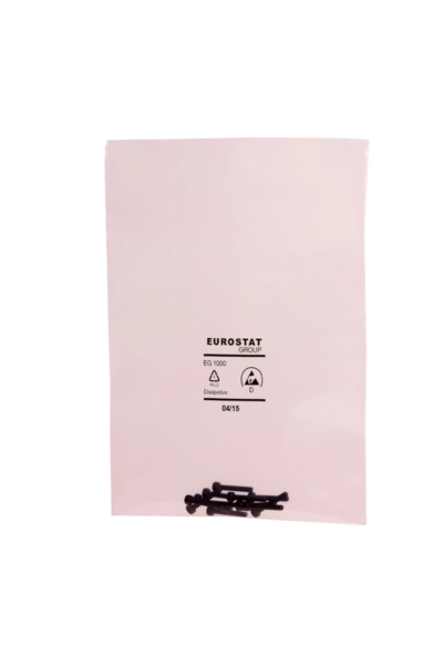 Standard Pink PE bags, 90µ, 76x127mm