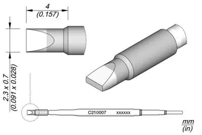 JBC C210-007 Chisel Cartridge