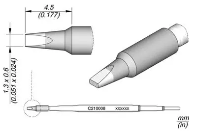 JBC C210-008 Chisel Cartridge