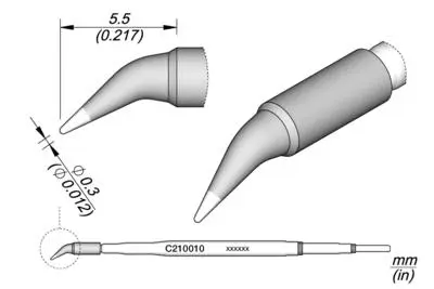 JBC C210-010 Conical Bent Cartridge 