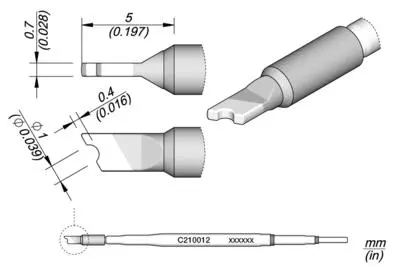 JBC C210-012 Round Connector Cartridge 