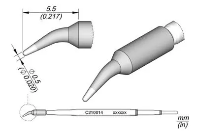 JBC C210-013 Conical Bent Cartridge 