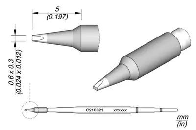 JBC C210-021 Chisel Cartridge 