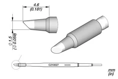 JBC C210-027 Bevel Cartridge 