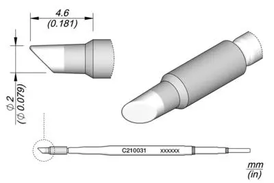 JBC C210-031 Bevel Cartridge 