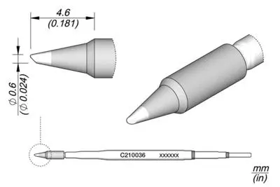 JBC C210-036 Bevel Cartridge