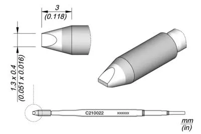 JBC C210-022 Chisel Cartridge 