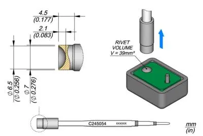 JBC C245-054 Heat Staking Cartridge