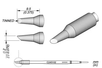 JBC C245-102 Bevel Cartridge