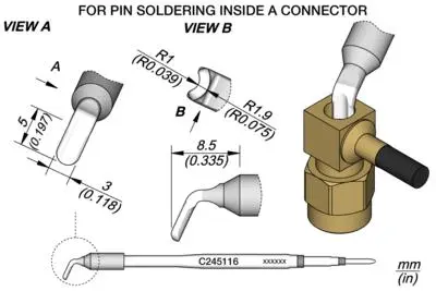 JBC C245-116 Pin/Connector Cartridge