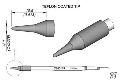 JBC C245-119 Teflon Thermal Hole Punch Cartridge