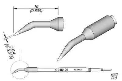 JBC C245-126  Conical Bent Cartridge