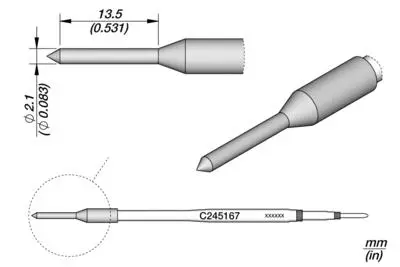 JBC C245-167 Plastic Thermal Hole Punch Cartridge