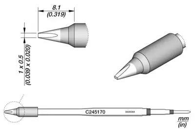 JBC C245-170 Chisel Cartridge