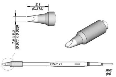 JBC C245-171 Chisel Cartridge