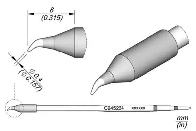 JBC C245-234 Conical Bent Cartridge