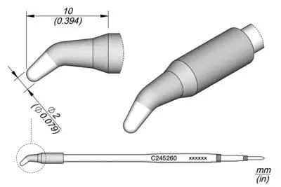 JBC C245-260 Conical Bent Cartridge