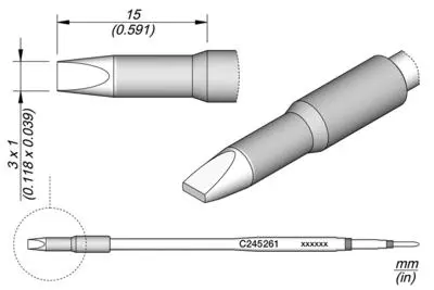 JBC C245-261 Chisel Cartridge