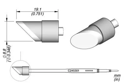 JBC C245-301 Bevel Cartridge