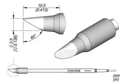 JBC C245-354E Bevel Cartridge