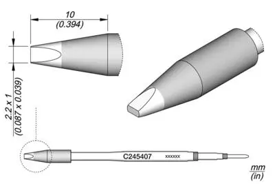 JBC C245-407 Chisel Cartridge