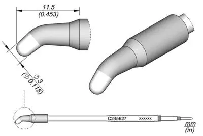 JBC C245-627 Conical Bent Cartridge