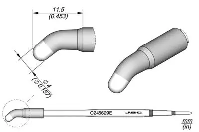 JBC C245-629E Conical Bent Cartridge