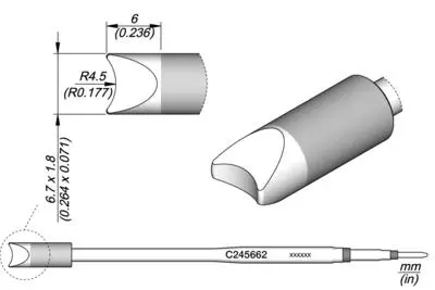 JBC C245-662 Round Connector Cartridge