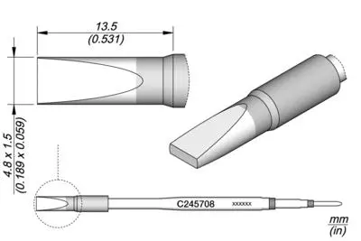 JBC C245-708 Chisel Cartridge