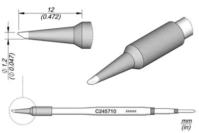 JBC C245-710 Bevel Cartridge