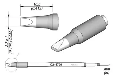 JBC C245-729 Chisel Cartridge