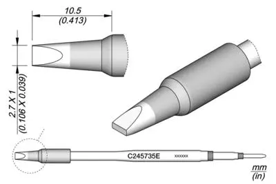 JBC C245-735E Chisel Cartridge