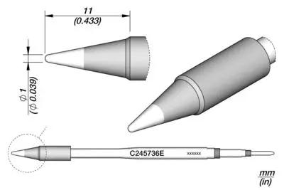 JBC C245-736E Conical Cartridge