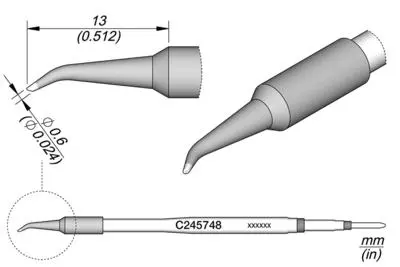 JBC C245-748 Bevel Bent Cartridge