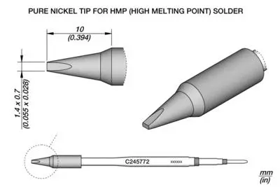 JBC C245-772 Nickel Chisel Cartridge