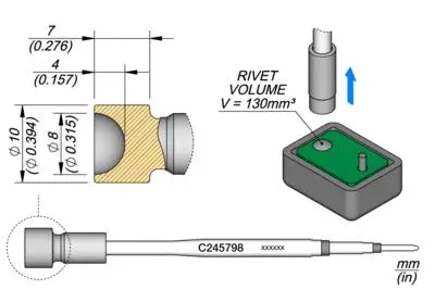 JBC C245-798 Heat Staking Cartridge