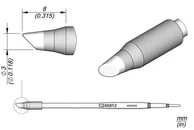 JBC C245-812 Bevel Cartridge