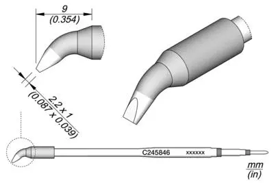 JBC C245-846 Chisel Bent Cartridge