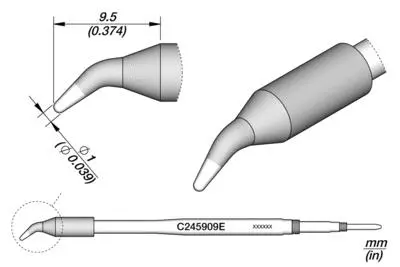 JBC C245-909E Conical Bent Cartridge