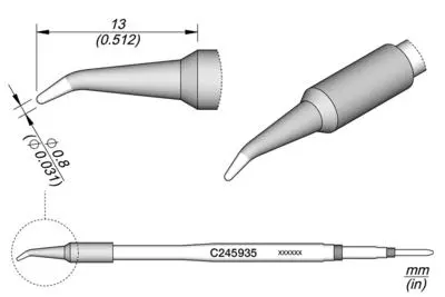 JBC C245-933 Conical Bent Cartridge