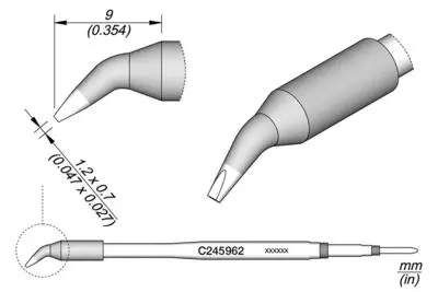 JBC C245-962 Chisel Bent Cartridge