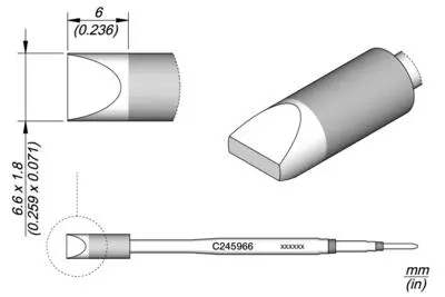 JBC C245-966 Chisel Cartridge