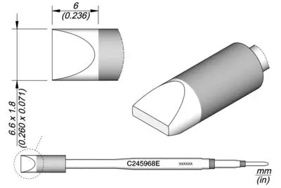 JBC C245-968E Chisel Cartridge