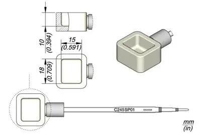 JBC C245-SP01 Solder Pot Cartridge